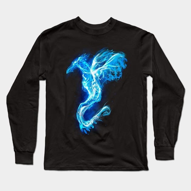 Blue Dragon Long Sleeve T-Shirt by alnavasord